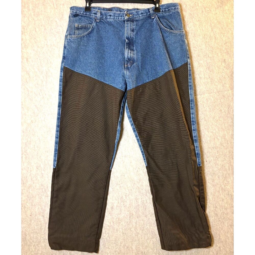 Wrangler ProGear Brush Guard Hunting Jeans Men’s W38 Blue Brown Upland Pants